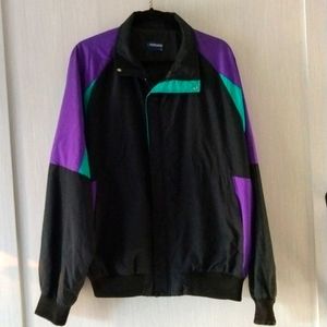 Holloway jacket sz XL color black purple tael green in good condition